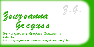 zsuzsanna greguss business card